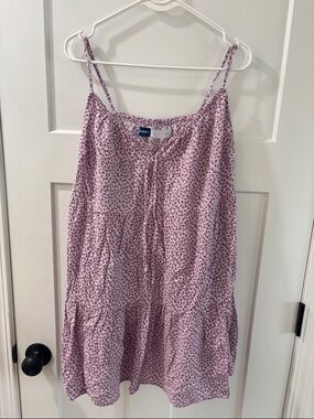 Old Navy Lavender Floral Tiered Spaghetti-Strap Dress